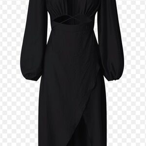 Elegant Black Long Sleeve Dress